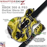 Camouflage Yellow WraptorSkinz Skin fits XBOX 360 & PS3 Guitar Hero III Les Paul Controller (GUITAR