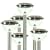 Deluxe stainless steel solar powered lights 6 pack