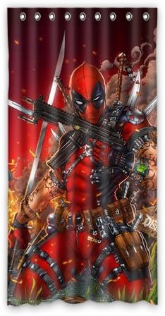 Fashions Home Deco Custom Deadpool Window Curtain for Living Room/Bedroom/Patio Door/Bathroom,Home Decor,Window Curtain 50