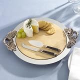 Vintage Cheese Tray with Wood Insert and 2 Servers by Towle