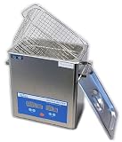 Hochwertiger Triton Ultraschallreiniger - 4 Liter, mit Heizung und Tragegriffen, Edelstahl, ideal auch zum entkalken von Wasserauslaufhähnen und Duschköpfen, 100Watt Ultraschallleistung, TRUSR400