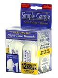 Simply Gargle Salt Water Rinse, Night-Time Formula, 0.4-Ounce Ampules in 12-Count Boxes (Pack of 3)