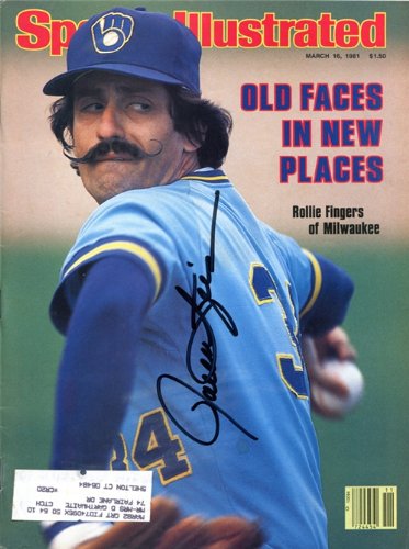 Rollie Fingers Autographed/Hand Signed Sports Illustrated Magazine - March 16, 1961