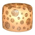 Abbie Round Lighted Stool - Brown/Cream