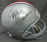 Eddie George Autographed/Hand Signed Ohio State Full Size Deluxe Replica Football Helmet with 95 Hei