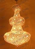 Swarovski Strass Authentic AB - Aurora Borealis with logo etched Crystal Chandelier # EL1800L38abg Size w42 x h72
