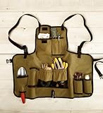 Cotton Duck Fabric Utility Apron with Multiple Storage Pockets