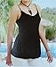 Women Viscose Spandex Spaghetti Strap Cami Tunic Knit Top
