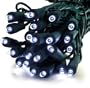 GKI/Bethlehem Lighting 25-Foot Indoor/Outdoor Holiday Light Set with 50 Wide-Angle Mini FlexChange LED Lights, White