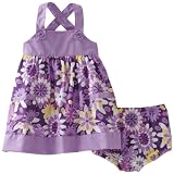 Penelope Mack Baby-Girls Infant Woven Sundress Dress With Panty, Purple/Yellow, 18 Months