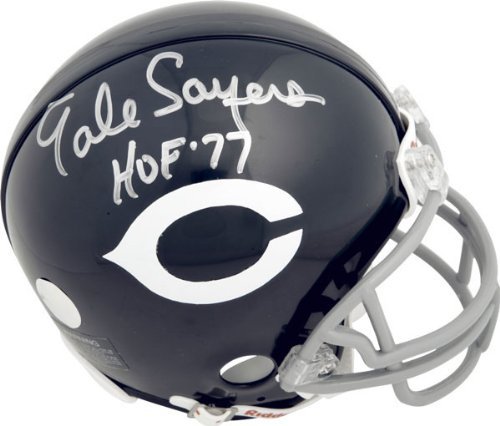 Gale Sayers Chicago Bears Autographed Throwback Mini Helmet with HOF Inscription