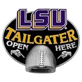Bergamot 40189 LSU Tigers Tailgater Bottle Opener Hitch Cover 9x4x6-in.