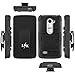 LG Leon Case, LG Tribute 2 Case, LK Heavy Duty Armor Holster Defender Full Body Protective Hybrid Case Cover Belt Clip for LG Leon / LG Tribute 2