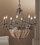 33 in. Merlot Chandelier in Aged Bronze Finish