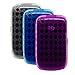 Cbus Wireless Three Diamond Argyle Gel Cases / Skins / Covers for RIM BlackBerry Curve 3G 9330 / 9300 / 8520 / 8530 - Clear, Blue, Purple