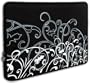 Black and White Fleur Carrying Case Sleeve fit Apple MacBook 13" and 13 - 14 inch Notebook Laptop Computer