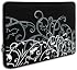 Black and White Fleur Carrying Case Sleeve fit Apple MacBook 13" and 13 - 14 inch Notebook Laptop Computer