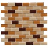 Ambit Subway Cafe 11 3/4 X 11 3/4 Inch Glass Mosaic Wall Tile (20 Pcs/19.2 Sq. Ft. Per Case, $1 Standard Shipping)