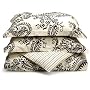 Regency Collection 310-Thread-Count Maxine Stripe Full/Queen Duvet Set, Black