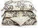 Regency 310 Thread-Count Maxine Stripe Full/Queen Duvet Set, Black