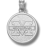 University of Michigan M Michigan Round 5/8 Pendant (Silver)