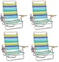 Deluxe 5 pos Beach Chair with Drink Holder and X-Wide Arms - 4 Chairs incl.