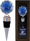 Blue Crystal Bottle Stopper with Swarovski Crystals