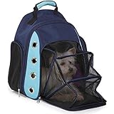 Casual Canine Ultimate Backpack Carriers  -  Versatile Carriers for Small Dogs and Cats, Blue