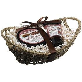 Upper Canada Soap & Candle  Red Tea Grape Small Seagrass Boat Basket