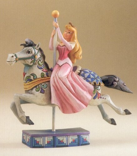 Disney Traditions by Jim Shore 4011743 Aurora Riding a Carousel Horse Figurine 7-Inch