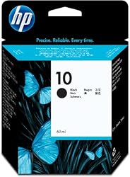 HP 10 Black Ink Cartridge in Retail Packaging