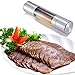 2-in-1 Salt and Pepper Grinder Set,Salt and Pepper Mill, Kitchen Supplies Adjustable Sleek Stainless Steel Grinder Two Mills Into One Dual Ended Design