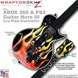 Metal Flames WraptorSkinz Skin fits XBOX 360 & PS3 Guitar Hero III Les Paul Controller (GUITAR NOT I
