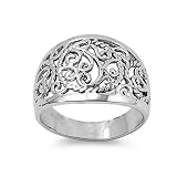 RhodiumPlatedSterlingSilverWedding&EngagementRing
