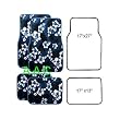 A Set of 4 Universal Fit Hawaii Hibiscus Carpet Floor Mats for Cars / Truck - Blue