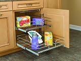 Rev-A-Shelf 5WB2-2122-CR 21 Double Pull-Out Chrome Wire Basket (22 Slides) - Wire-Chrome