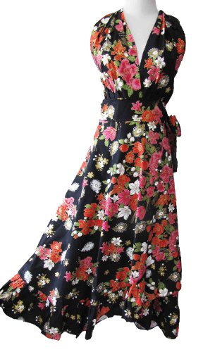 the grace eboutique Floral halterneck wrap wedding bridesmaid formal dress