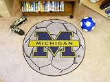 Michigan Wolverines Soccer Ball Floor Rug Mat