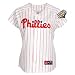 Majestic Philadelphia Phillies 2009 World Series Bound Ladies White Pinstriped Home Jersey w/ Game Patch