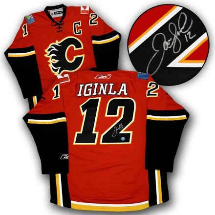 Jarome Iginla Calgary Flames Autographed/Hand Signed Rbk Premier Jersey