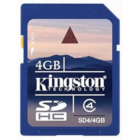 Kingston 4 GB Class 4 SDHC Flash Memory Card SD4 4GBET by