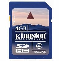 Kingston 4 GB SDHC Flash Memory Card SD4/4GBET [Amazon Frustration-Free Packaging]