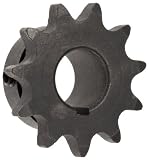 Martin Roller Chain Sprocket, Bored-to-Size, Type B Hub, Single Strand, 40 Chain Size, 0.5" Pitch, 12 Teeth, 1" Bore Dia., 2.166" OD, 1.5625" Hub Dia., 0.284" Width