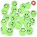ArtCreativity Glow in The Dark Smile Face Bouncing Balls - Bulk Pack of 36-1 Inch High Bounce Bouncy Balls for Kids, Glowing Party Favors and Goodie Bag Fillers for Boys and Girls