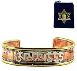 OM MANI PADME HUM COPPER HEALING BRACELET ~ 3 Metals Formula For Balance & Healing ~ Includes Om Mani Pouch