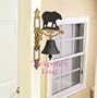 14" Metal Home D�cor Bear Cast Iron Bell