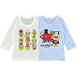 アスナロ（トップス 長袖tシャツ） アンパンマン 2枚組 ベビー Ｔシャツ 長袖 肌着 長袖Ｔシャツ 90 サックス