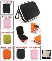 Nylon or Airform Portable GPS Navigator Carrying Case with Carabineer Clip and Screen Protector Shield for Magellan Maestro 3200 3250 3210 3220 GPS Receiever Auto Navigation System