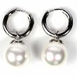 Sterling Silver Huggie Hoop Earrings - Size: 3mm x 29mm