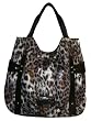 Women's Guess Evelyn Leopard Handbag (Black)
